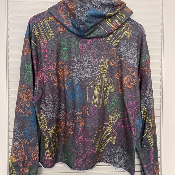 Disney Parks Women’s Cropped Hoodie Disney Villains Graphic Pullover - Picture 4 of 4